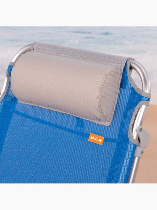 Aktive conjunto de 2 cadeiras de praia multiposição dobráveis azuis com assento baixo - Kiabi Aktive conjunto de 2 cadeiras de praia multiposição dobráveis azuis com assento baixo - Kiabi