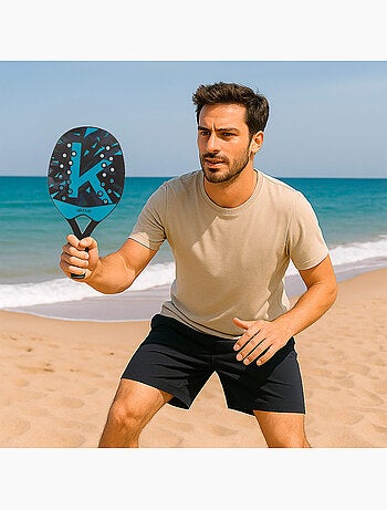 Aktive conjunto de 2 remos de praia 22x32x47 cm com bola e bolsa de rede