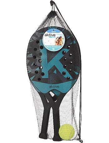 Aktive conjunto de 2 remos de praia 22x32x47 cm com bola e bolsa de rede