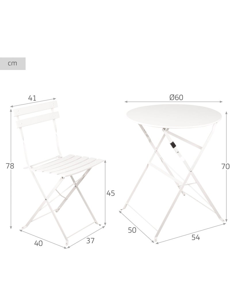 Aktive conjunto de móveis para terraço 60x70 cm branco Branco - Kiabi