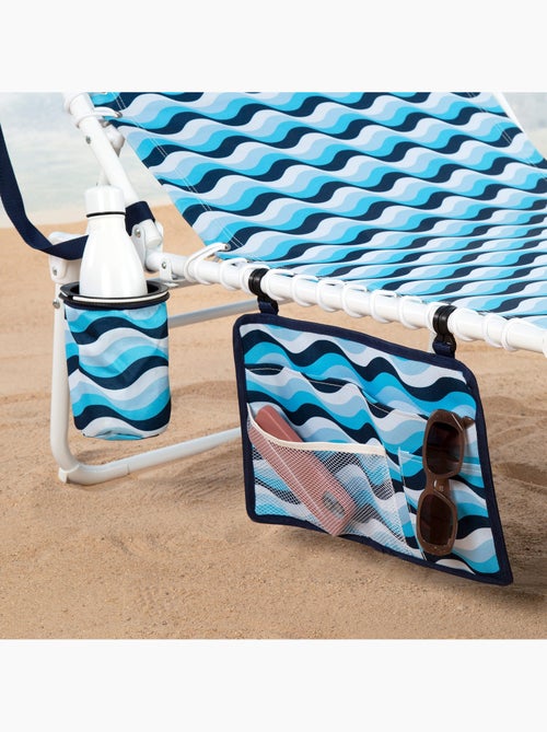 Aktive espreguiçadeira de praia multiposições 200x70x88 cm azul - Kiabi Aktive espreguiçadeira de praia multiposições 200x70x88 cm azul - Kiabi