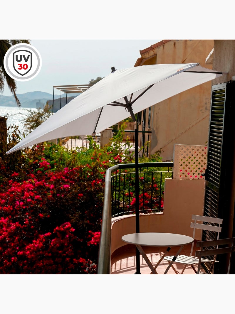 Aktive garden guarda-sol retangular para exterior proteção uv30 180x120 cm Branco - Kiabi