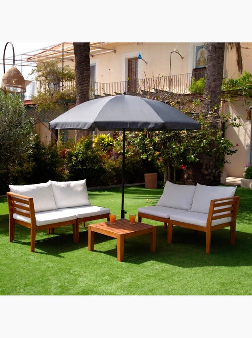 Aktive guarda-sol cinza escuro de 200 cm com capa - Kiabi