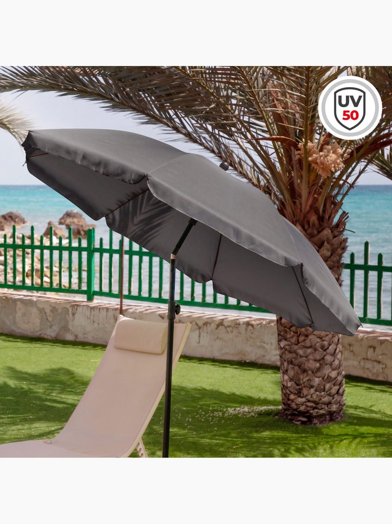 Aktive guarda-sol cinza escuro de 200 cm com capa Cinza - Kiabi