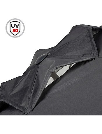 Aktive guarda-sol de jardim grande basculante hexagonal antracite 230 cm uv50