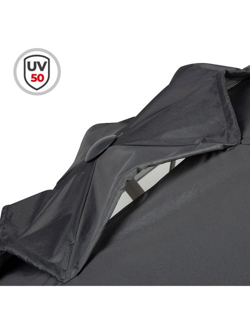 Aktive guarda-sol de jardim grande basculante hexagonal antracite 230 cm uv50 - Kiabi