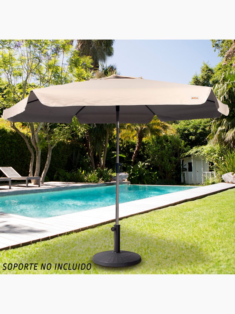 Aktive guarda-sol de jardim grande hexagonal basculante marfim 230 cm uv50 Creme - Kiabi