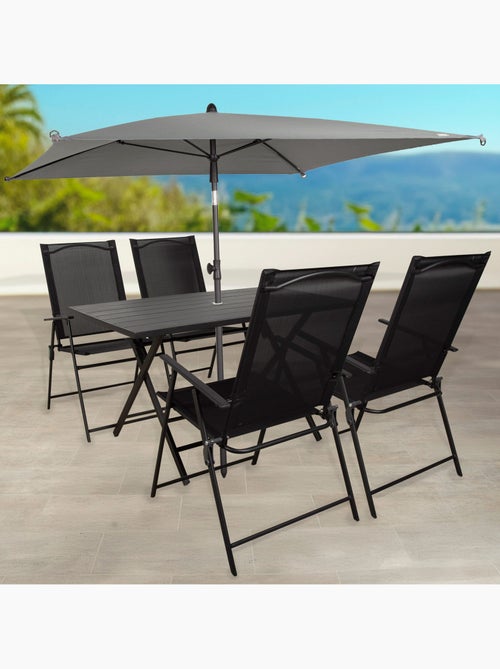 Aktive guarda-sol de jardim quadrado 175x175 cm cinza com haste basculante - Kiabi Aktive guarda-sol de jardim quadrado 175x175 cm cinza com haste basculante - Kiabi