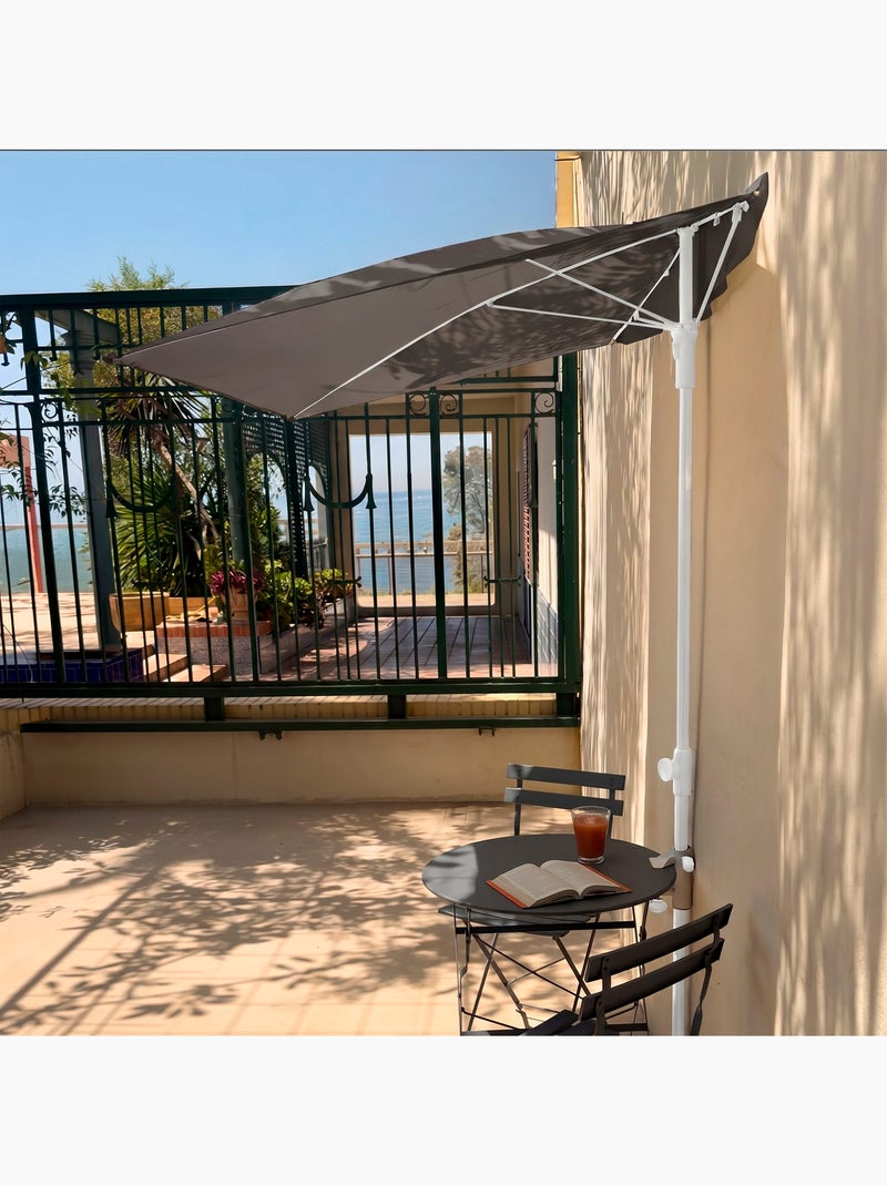 Aktive guarda-sol de parede retangular para jardim cinzento 160x100 cm Cinza - Kiabi