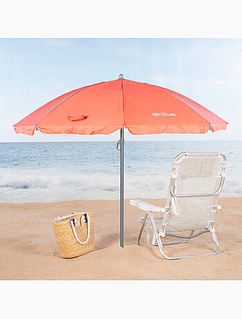 Aktive guarda-sol de praia 8 varetas 180 cm coral