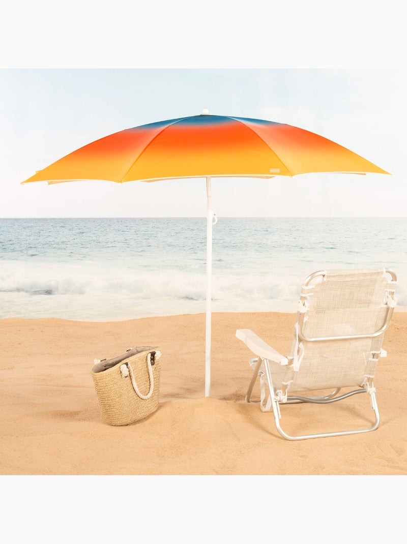 Aktive guarda-sol de praia 8 varetas 180 cm inclinável com estampa multicolorida Multicolorido - Kiabi