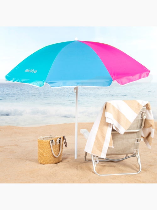 Aktive guarda-sol de praia 8 varetas 180 cm multicolorido - Kiabi
