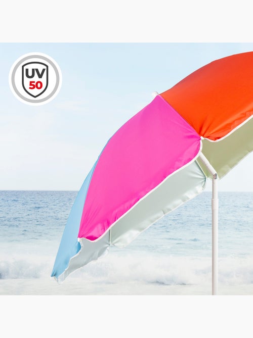 Aktive guarda-sol de praia 8 varetas 180 cm multicolorido - Kiabi