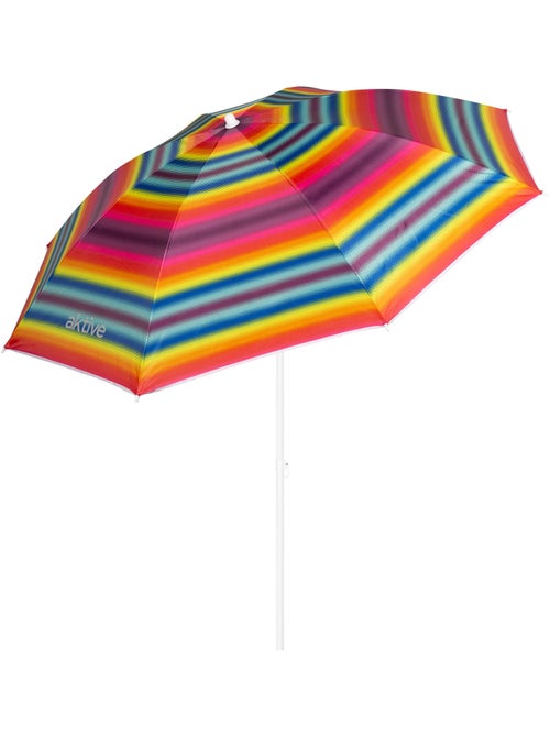 Aktive guarda-sol de praia 8 varetas 180 cm riscas multicoloridas - Kiabi