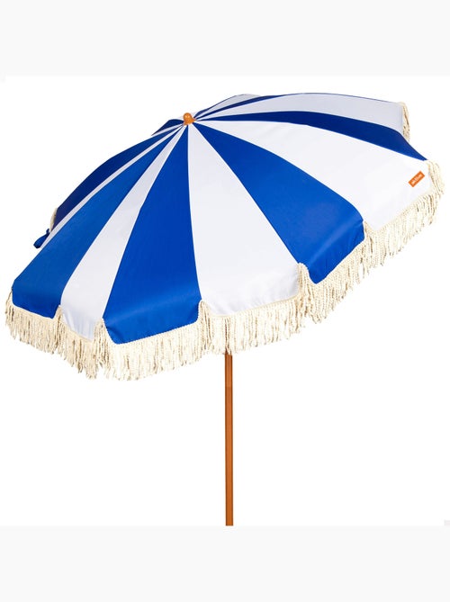Aktive guarda-sol de praia, 8 varetas, 200 cm, design náutico com franjas - Kiabi