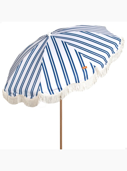 Aktive guarda-sol de praia, 8 varetas, 200 cm, listrado com franjas - Kiabi