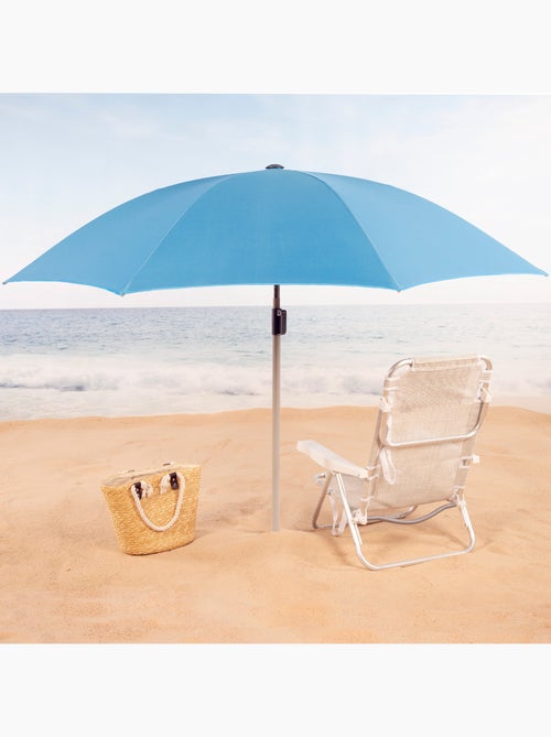 Aktive guarda-sol de praia 8 varetas 220 cm azul com cabide - Kiabi Aktive guarda-sol de praia 8 varetas 220 cm azul com cabide - Kiabi