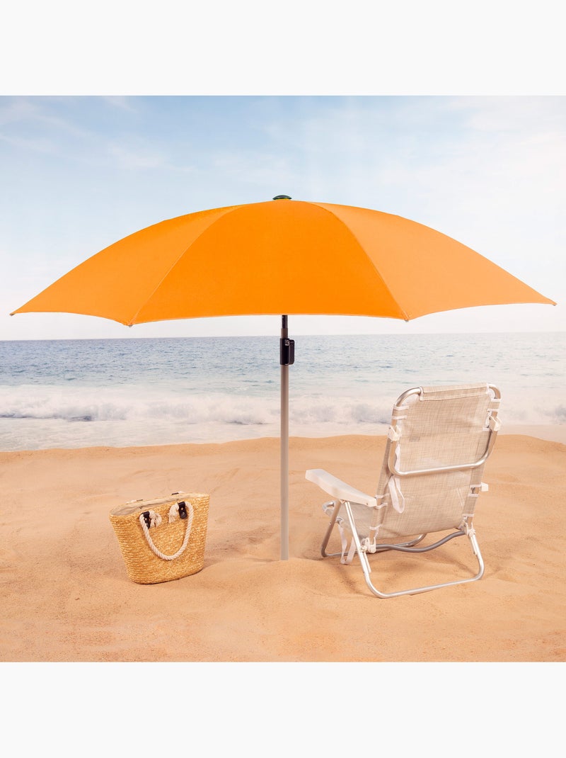 Aktive guarda-sol de praia 8 varetas 220 cm laranja com cabide Laranja - Kiabi