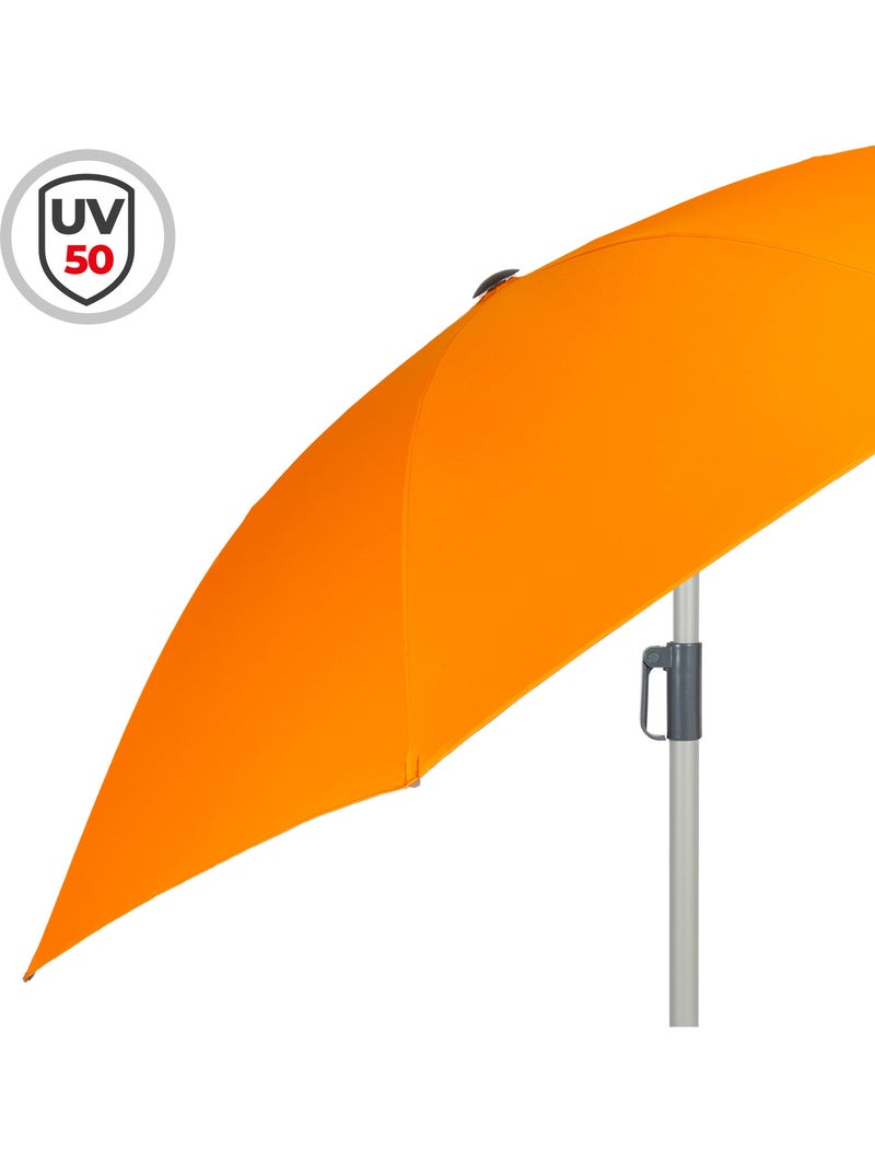 Aktive guarda-sol de praia 8 varetas 220 cm laranja com cabide Laranja - Kiabi