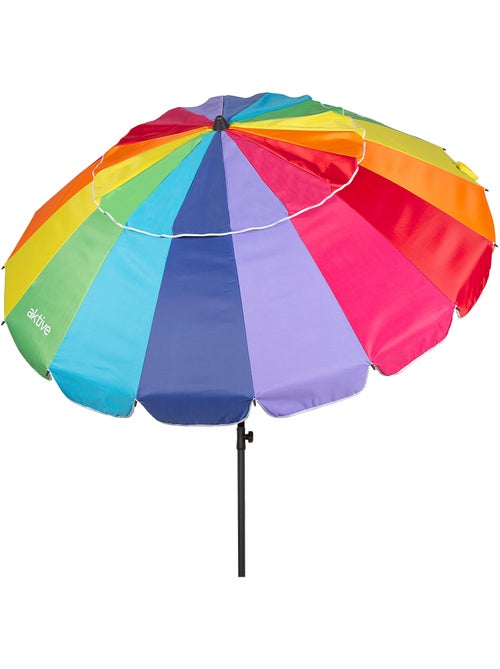 Aktive guarda-sol de praia anti-vento 16 varetas 220 cm multicolorido - Kiabi Aktive guarda-sol de praia anti-vento 16 varetas 220 cm multicolorido - Kiabi