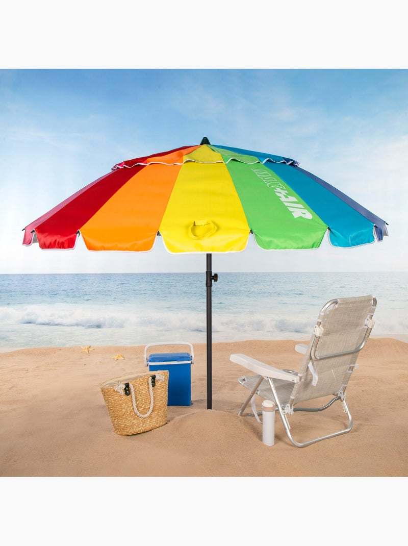 Aktive guarda-sol de praia anti-vento 16 varetas 220 cm multicolorido Multicolorido - Kiabi