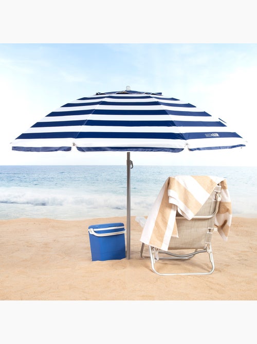 Aktive guarda-sol de praia anti-vento 8 varetas 200 cm marinho - Kiabi