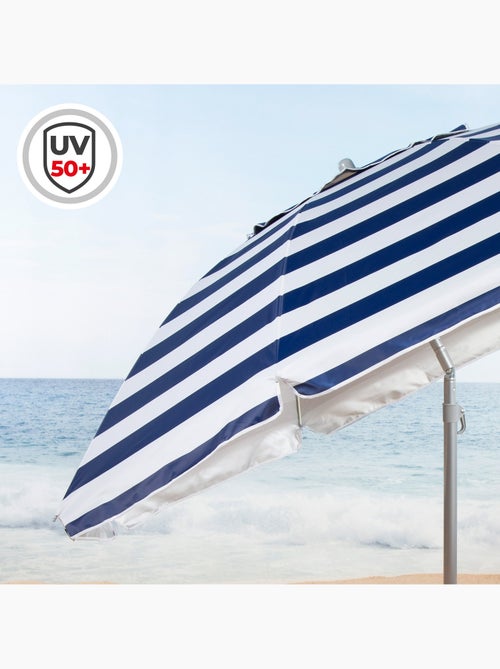 Aktive guarda-sol de praia anti-vento 8 varetas 200 cm marinho - Kiabi