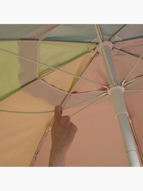 Aktive guarda-sol de praia anti-vento 8 varetas 220 cm multicolorido - Kiabi Aktive guarda-sol de praia anti-vento 8 varetas 220 cm multicolorido - Kiabi