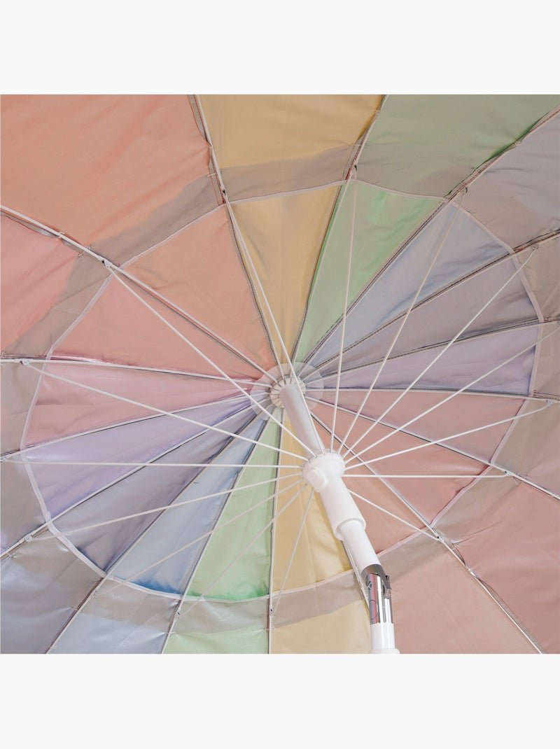 Aktive guarda-sol de praia com 16 varetas, 200 cm, multicolorido, inclinável, proteção uv50 Multicolorido - Kiabi