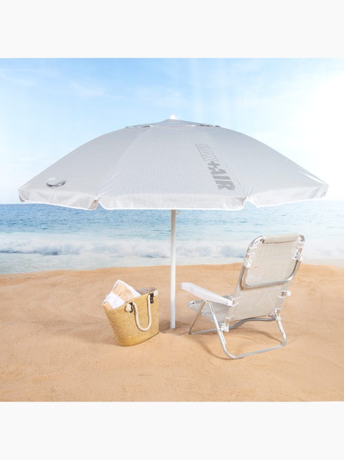 Aktive guarda-sol de praia com 8 varetas, 200 cm, cinza, inclinável, proteção uv50 - Kiabi Aktive guarda-sol de praia com 8 varetas, 200 cm, cinza, inclinável, proteção uv50 - Kiabi