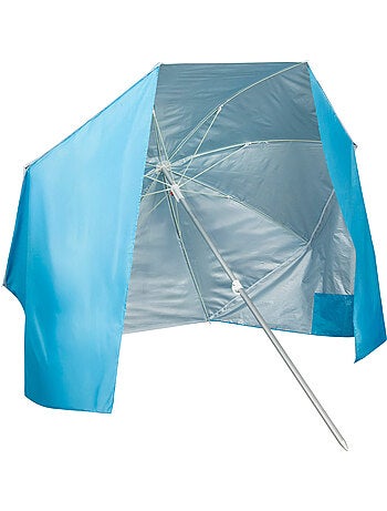 Aktive guarda-sol de praia corta-vento de 8 nervuras, 200 cm, azul