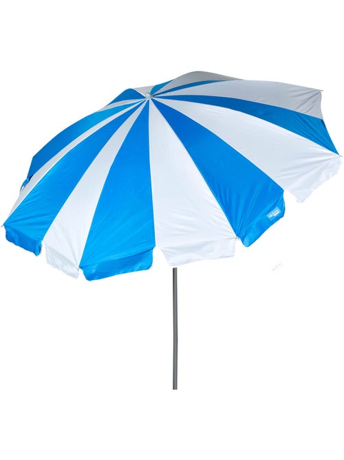 Aktive guarda-sol de praia de 8 pólos 200 cm azul e branco com espiral de âncora - Kiabi