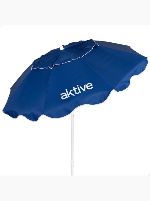 Aktive guarda-sol de praia dobrável compacto 200 cm azul com 8 varetas - Kiabi