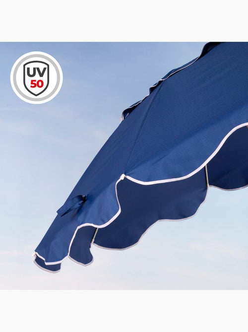 Aktive guarda-sol de praia dobrável compacto 200 cm azul com 8 varetas - Kiabi