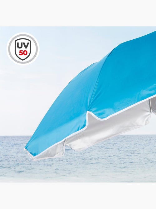Aktive guarda-sol de praia dobrável compacto 8 varetas 180 cm azul - Kiabi Aktive guarda-sol de praia dobrável compacto 8 varetas 180 cm azul - Kiabi