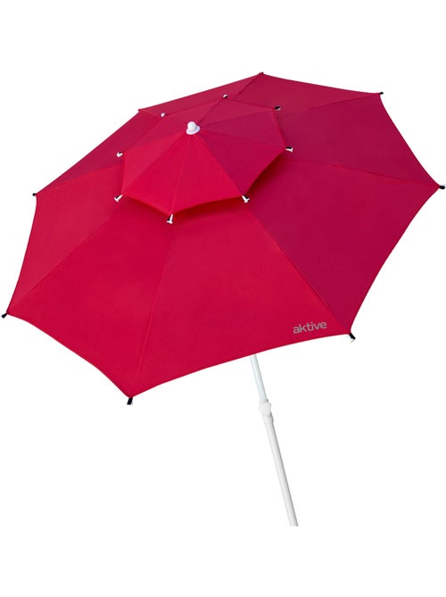 Aktive guarda-sol de praia grande anti-vento 8 varetas 280 cm vermelho - Kiabi Aktive guarda-sol de praia grande anti-vento 8 varetas 280 cm vermelho - Kiabi