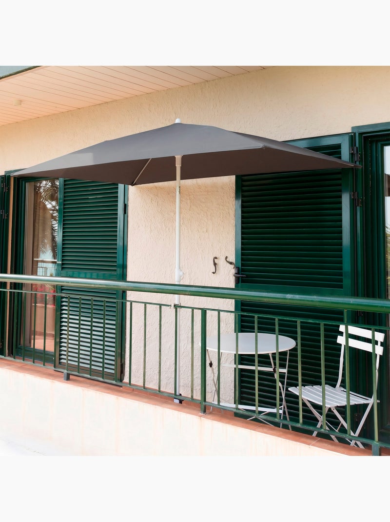 Aktive Guarda-sol retangular 180x120 cm para uso externo UV30 Cinza-cinza - Kiabi