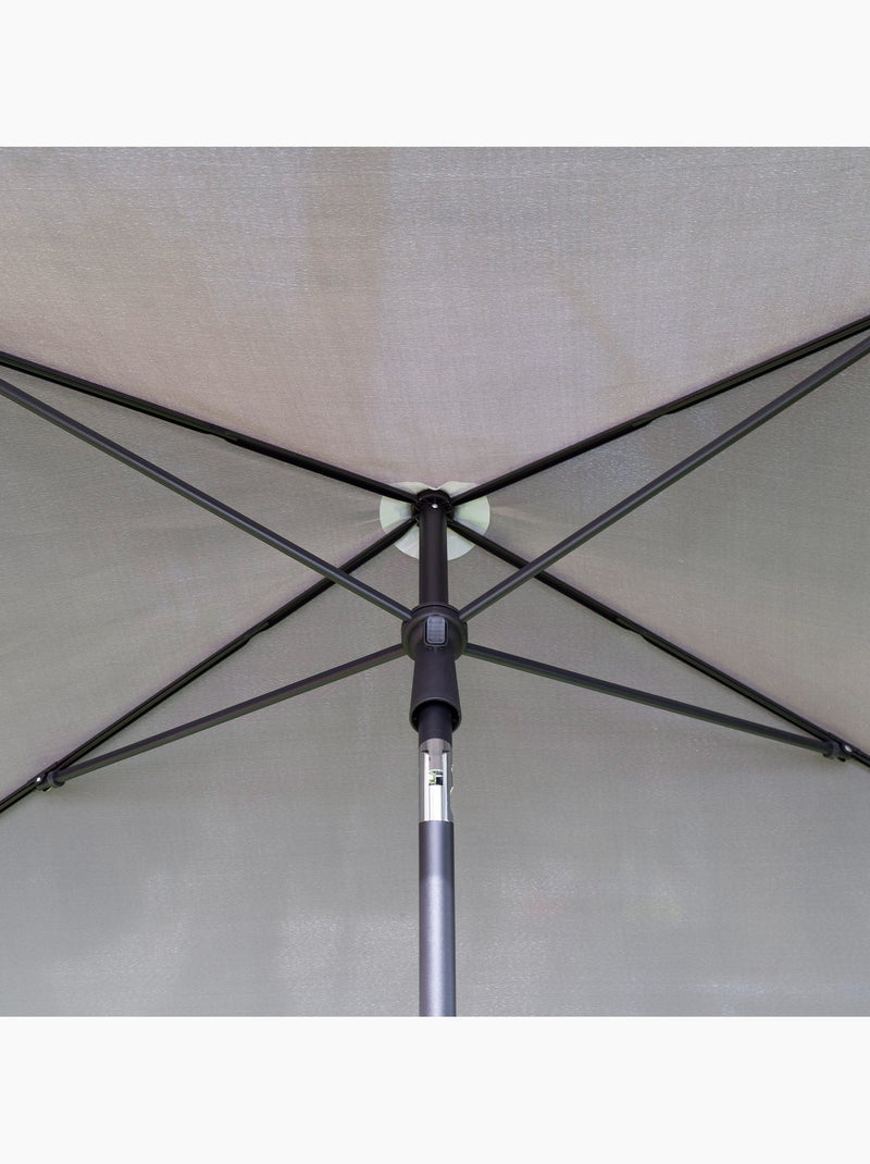 Aktive Guarda-sol retangular 200x125 cm com proteção UV50 Cinza antracite - Kiabi