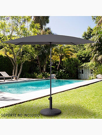 Aktive guarda-sol retangular inclinável cor antracite 200x125 cm uv30