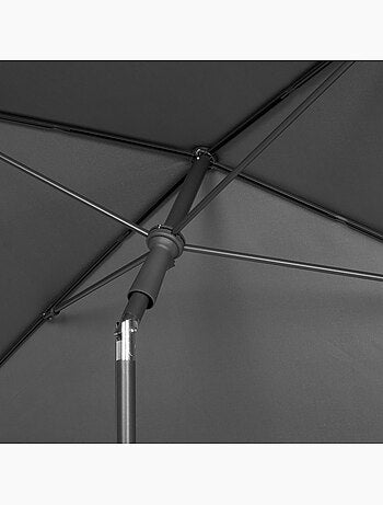 Aktive guarda-sol retangular inclinável cor antracite 200x125 cm uv30