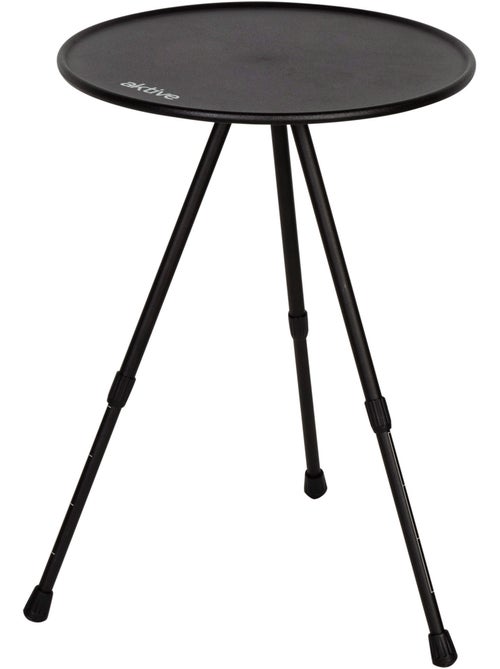 Aktive mesa de acampamento dobrável 37x37x55 cm redonda preta - Kiabi