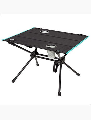 Aktive mesa de acampamento dobrável 62x56x42 cm com porta-copos