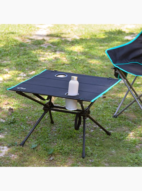 Aktive mesa de acampamento dobrável 62x56x42 cm com porta-copos - Kiabi