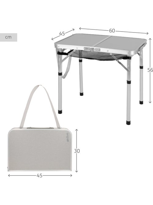 Aktive mesa de acampamento dobrável bege antiderrapante com rede de apoio - Kiabi