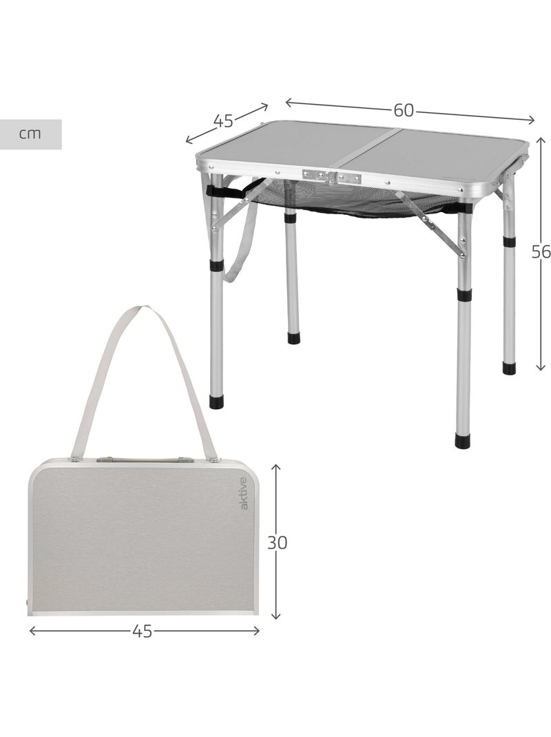 Aktive mesa de acampamento dobrável bege antiderrapante com rede de apoio Cinza - Kiabi