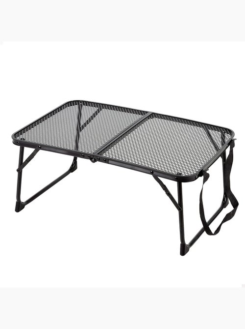 Aktive mesa de acampamento dobrável pequena com mala preta ultraleve e antiqueda para churrascos - Kiabi