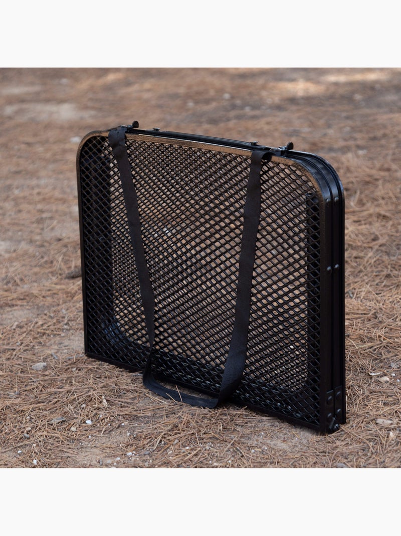 Aktive mesa de acampamento dobrável pequena com mala preta ultraleve e antiqueda para churrascos Preto - Kiabi
