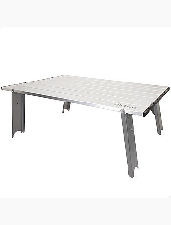 Aktive mesa de acampamento dobrável pequena de alumínio ultraleve de 55x41x20 cm