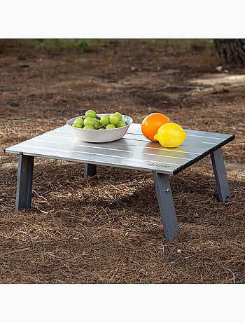 Aktive mesa de acampamento dobrável pequena de alumínio ultraleve de 55x41x20 cm