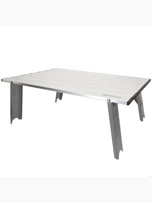 Aktive mesa de acampamento dobrável pequena de alumínio ultraleve de 55x41x20 cm - Kiabi